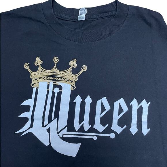 Queen graphic tee short sleeve black cotton unisex size small - Picture 2 of 6